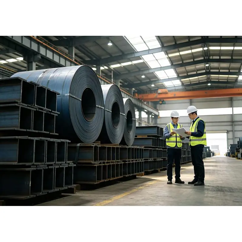 Estructura de acero de fábrica industrial