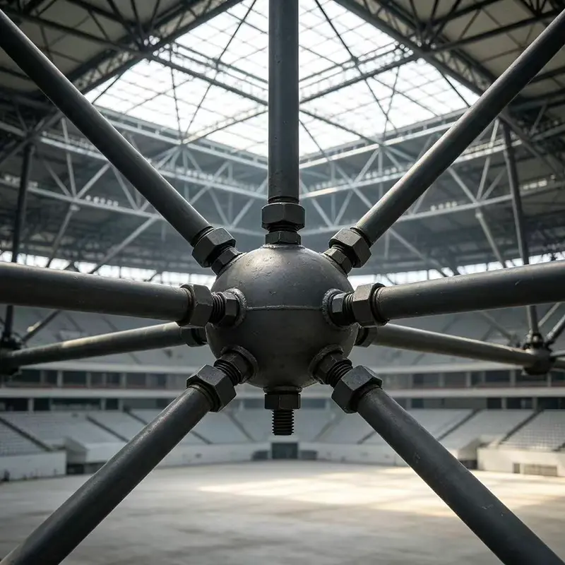 Estructura de acero Space Frame para grandes espacios